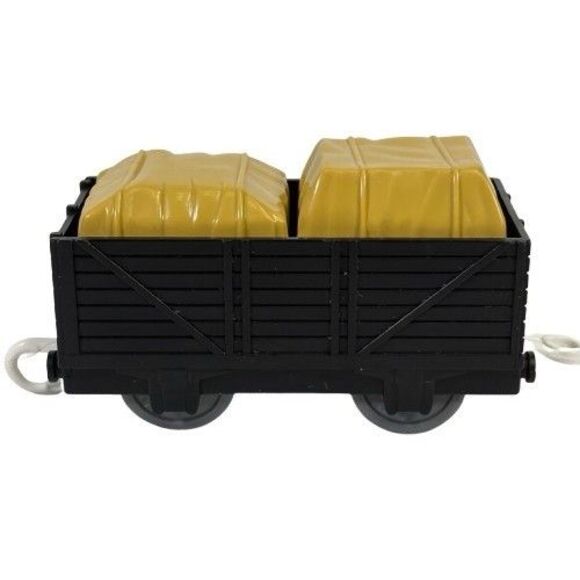 Thomas TOMY Trackmaster Salty VIDEO Train + Black Troublesome Truck w/ Cargo Car - Picture 8 of 16